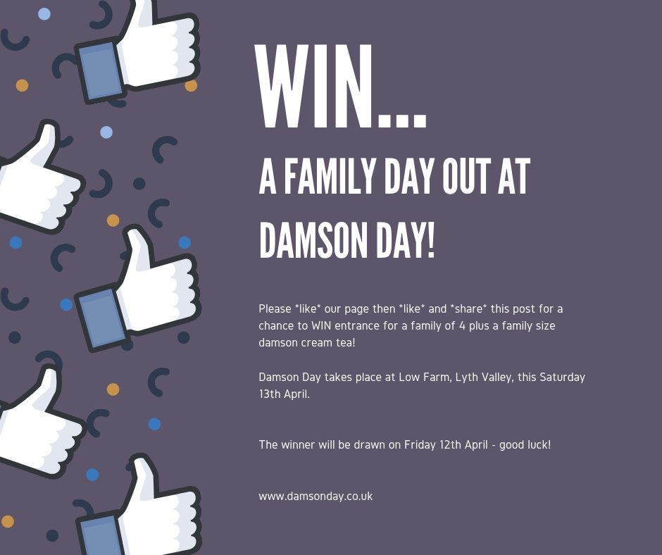 Pop on over to our facebook page to take part in our competition!
facebook.com/damsonday/
 <a href="/golakesculture/">Cumbria Tourism</a> <a href="/VisitBritain/">VisitBritain 🇬🇧</a> <a href="/VisitCumbria/">Destination Cumbria</a> <a href="/CumbriaLifeMag/">Cumbria Life</a> <a href="/lakelands/">The Lake District</a> #foodielife #gastropub #countryliving
