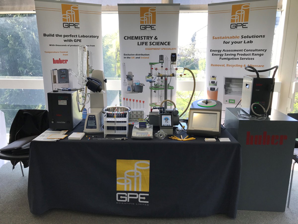 GPEScientific's tweet photo. All set up at Southampton Uni today & tomorrow - 18th #RSC Fluorine Subject Group PG Meeting.
Pop by and see us about how we can make your laboratory more efficient.
We're accompanied @HuberGmbH and are exhibiting products from #Nanalysis #Vacuubrand #ADBalances #norell #scilogex https://t.co/qWa6pWtJP1