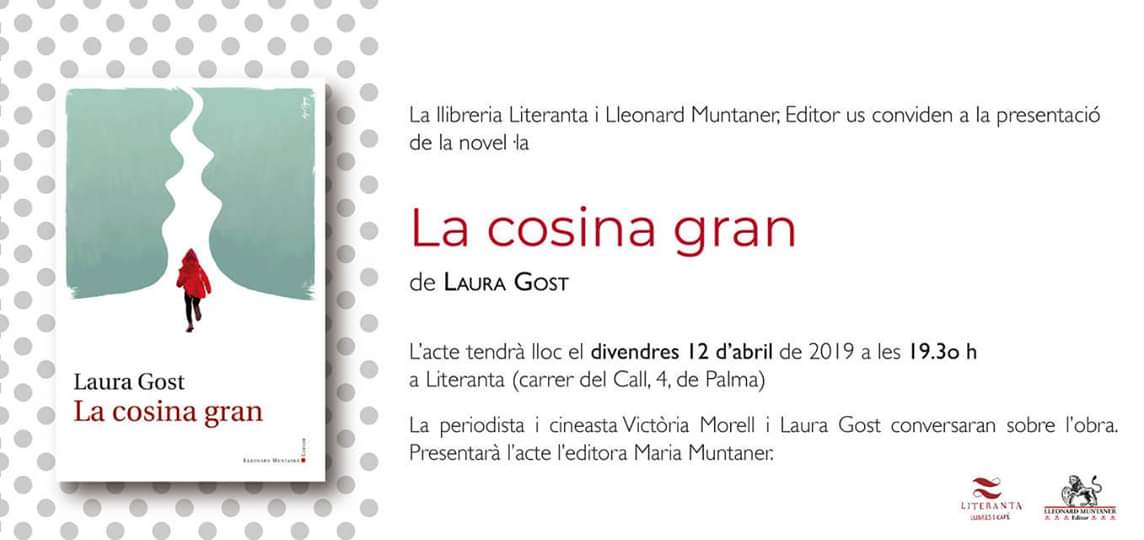 _literanta's tweet photo. Mañana viernes 12, a las 19.30 hs. estará con nosotros Laura Gost para conversar sobre su reciente novela, "La cosina gran". https://t.co/buAk7HXEQu
