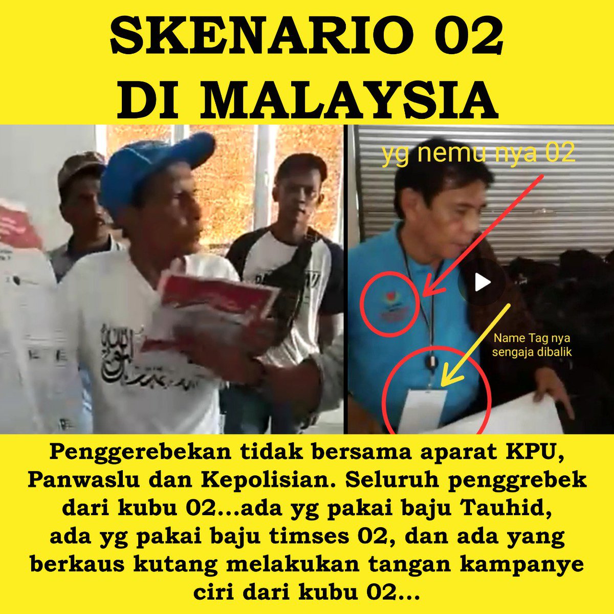 ESamudra01's tweet photo. Allah selalu berada kepada orang2 yang baik..
Tolong dong yang pendukung kubu Prabowo sadar deh... 
#02SettinganMalaysia https://t.co/yE30fSf6LW