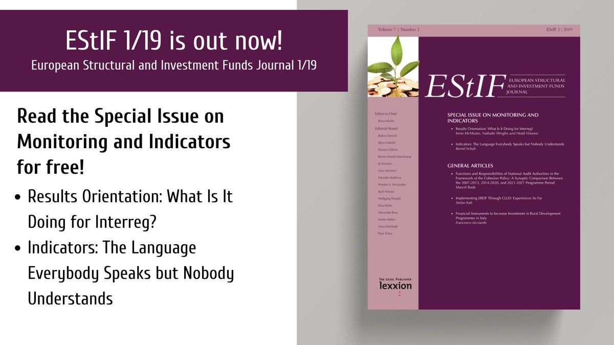 lexxion's tweet photo. #EStIF 1/19 is out! 💡We are happy to share good news – the Special Issue on Monitoring and #Indicators is open access! 🎉
2 simple steps:
1. Register: https://t.co/wsrK2p66UN
2. Access the new issue of EStIF for free: https://t.co/RcTDkNQWT3
#interreg #structural #eu #ec https://t.co/TK8YXKjagR
