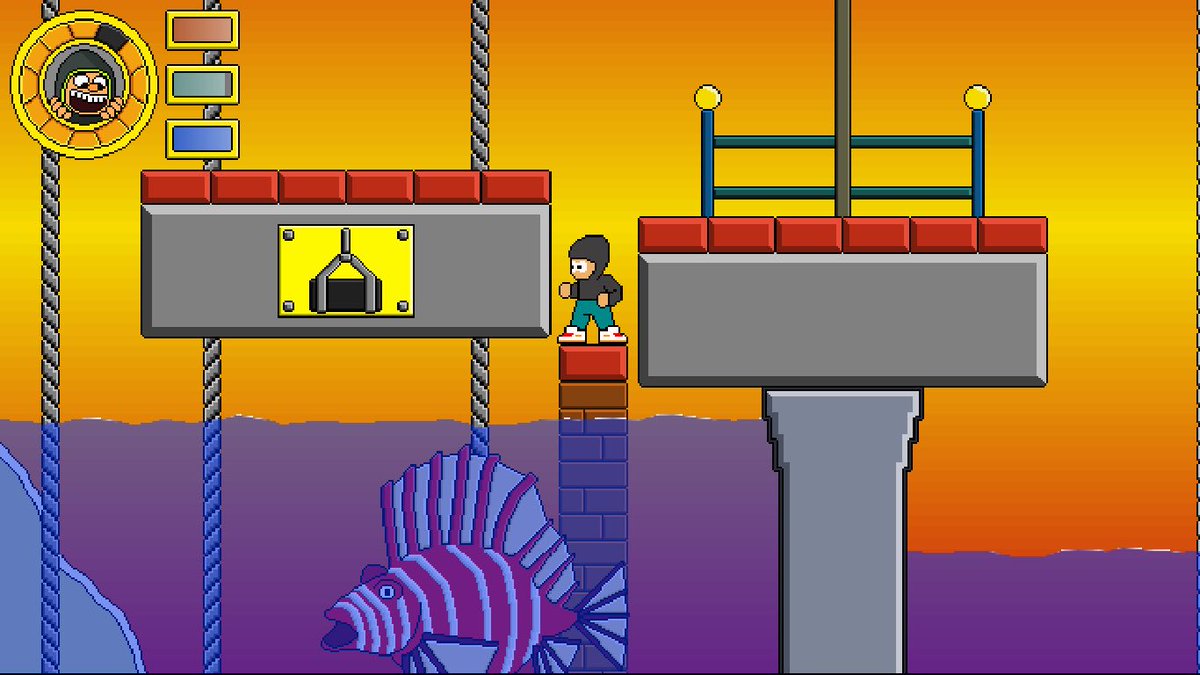 HoodieTheDummy's tweet photo. That fish? It really is big 🐳
•
👇 latest #gameplay 👇
https://t.co/WgBCJ3oPwP
•
#gamedev #indiedev #indiegame #gamemaker #indiewatch #retrogame #retrogamer #retrogaming #pixelart #gameart #pcgaming #pcgamer #platformer #WPUGamers #gamersunite #psone https://t.co/yovOHQ23vI