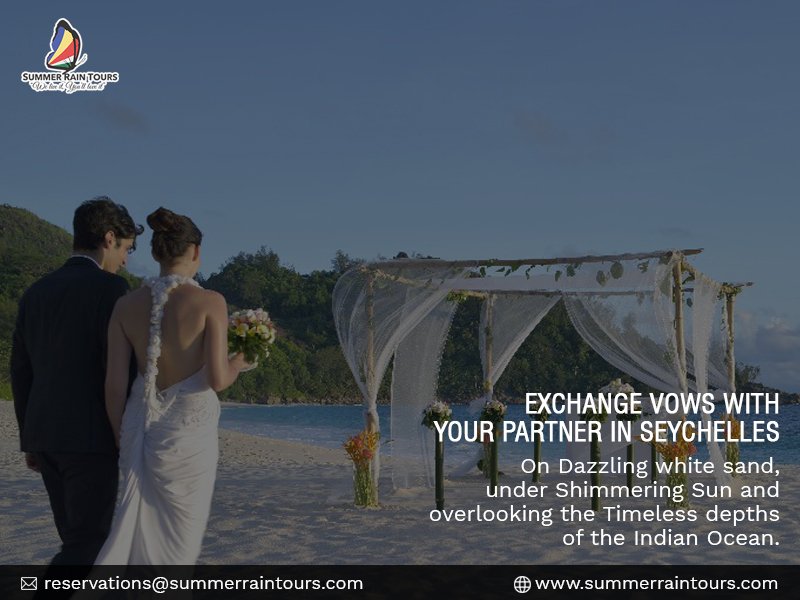 TourSeychelles's tweet photo. On dazzling white sand, under shimmering sun and overlooking the timeless depths of the Indian Ocean; exchange vows with your partner in Seychelles. https://t.co/zhPwOTkt9E