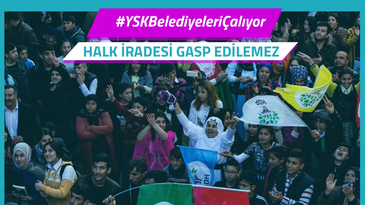 HDPBalikesir's tweet photo. Edremit, Tuşba, Çaldıran, Bağlar, Dağpınar, Tekman sözünü söylemiş, kararını vermiştir. YSK’ya düşen halkın kararını kabul etmek ve gereğini yerine getirmektir. AKP’ye hizmet etmek değil.

  #YSKBelediyeleriÇalıyor #HDPBalıkesir https://t.co/xM6vwksGbx
