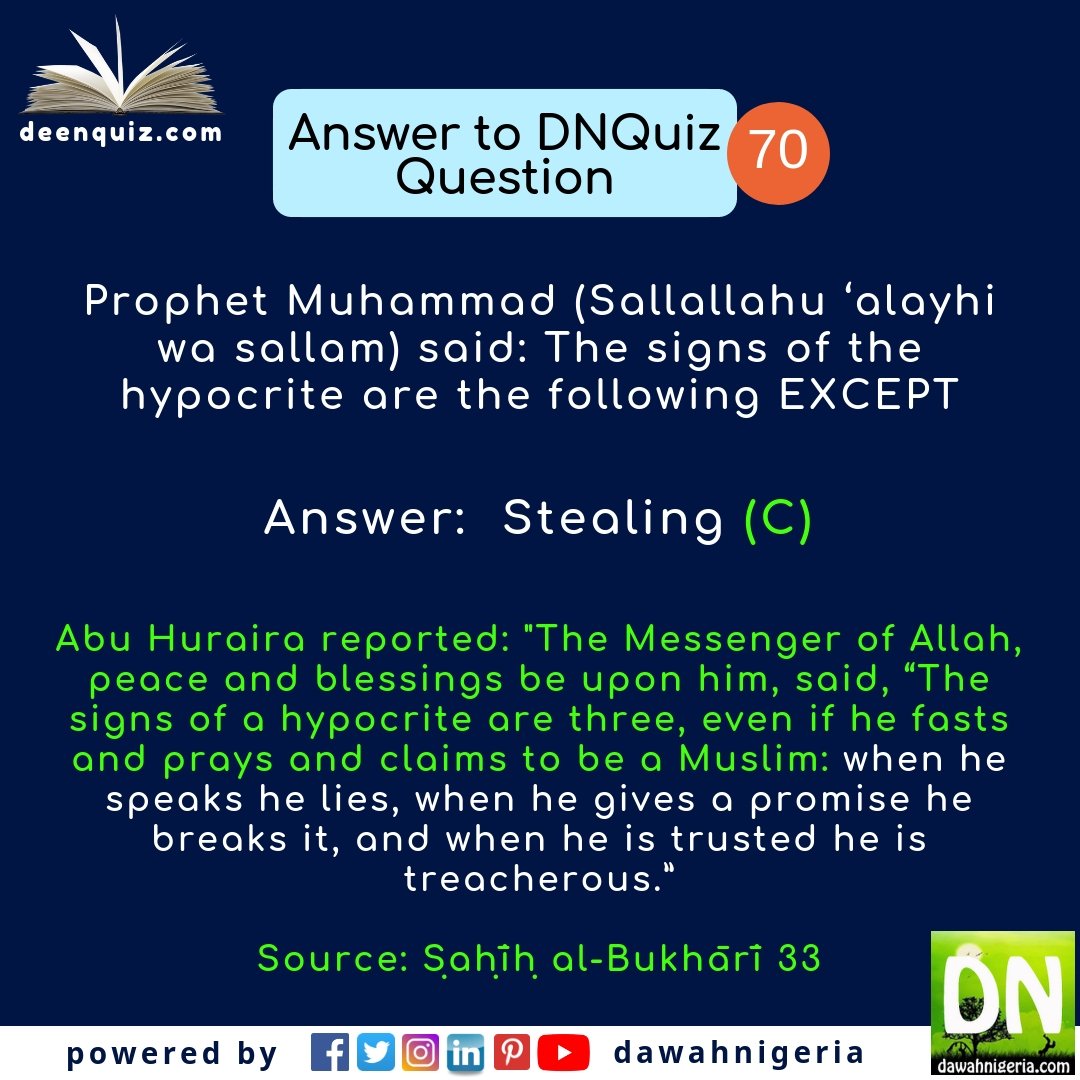 dawahnigeria's tweet photo. Alhamdulillah, the answer to yesterday's #dnquiz is out, JazakumuLlohu khayran to all participant of the quiz. May Allah increase us all in knowledge.
@MUthmaan @mz_psnow @muntaka01 @hasmur22 @social_ustaaz @Al_hudhaify1 @bellofk_15941 @PBolemm @Kareemah_Ade https://t.co/HGLGb8gxPI