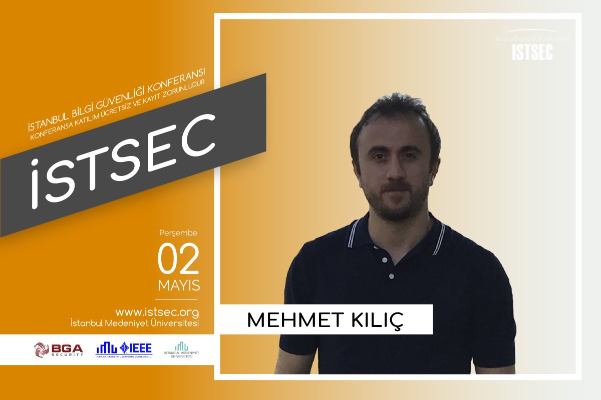 istsec's tweet photo. İstanbul Bilgi Güvenliği Konferansı için kayıtlar tamamlanmak üzere! Konuşmacılar, detaylı bilgi ve kayıt için; https://t.co/7swxNy6THY https://t.co/E7THHYQgbx