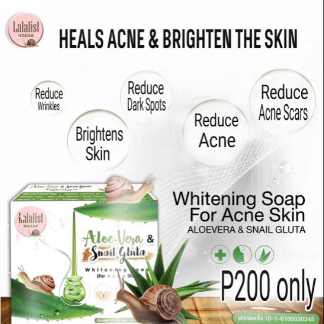 jdrbp0303's tweet photo. I'm selling ALOEVERA &amp; SNAIL GLUTA WHITENING SOAP for ₱200. Get it on Shopee now! https://t.co/Q22tNViULZ #ShopeePH https://t.co/Fr7FwNHaMe