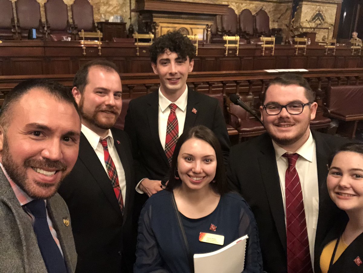 RyanBizzarro's tweet photo. So glad to have students from my alma mater, @Edinboro, at the state Capitol, advocating for the @statesystem!

A special THANK YOU to @GovernorTomWolf and Lt. Gov. @JohnFetterman for taking time out their day to meet with students from my district! #GoBoro 💪🏼 #QualityEducation https://t.co/dI2XNeomRe