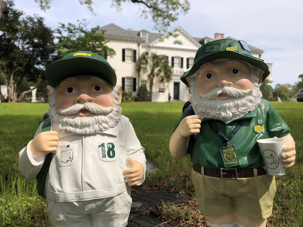 RickNOsbon's tweet photo. Master’s Gnomes 2019:
These guys are having a blast seeing Aiken!!! #willcoxinn #hitchcockwoods #greenboundary #banksia #visitaiken #aiken4golf #masters2019 https://t.co/JBzjJEBCYS