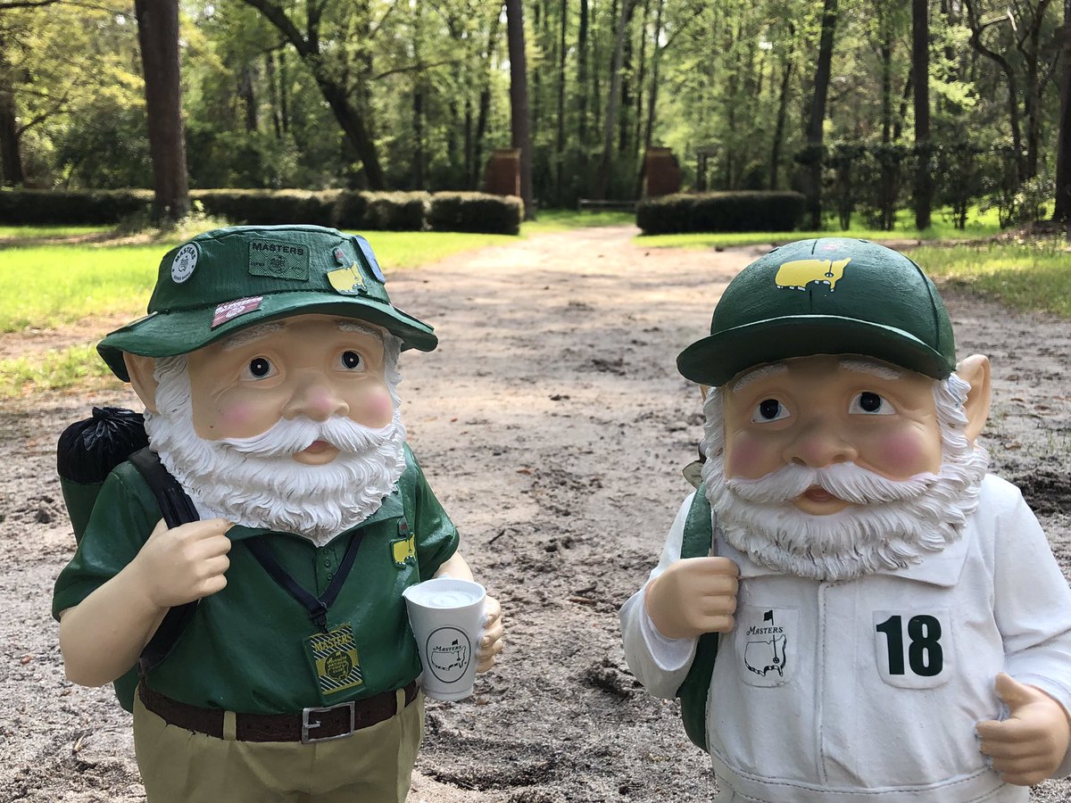 RickNOsbon's tweet photo. Master’s Gnomes 2019:
These guys are having a blast seeing Aiken!!! #willcoxinn #hitchcockwoods #greenboundary #banksia #visitaiken #aiken4golf #masters2019 https://t.co/JBzjJEBCYS