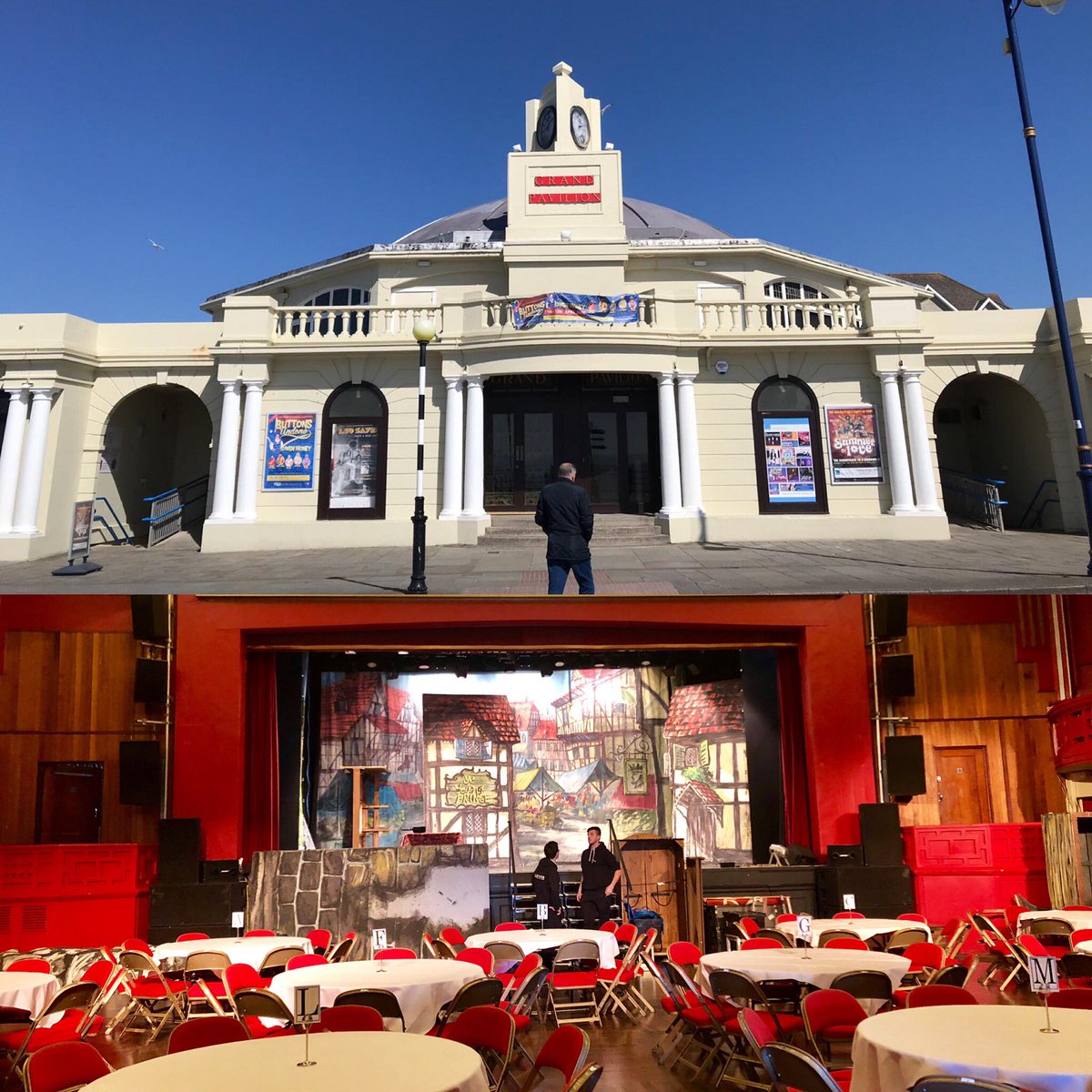 Owenmoneypanto's tweet photo. Get on that Porthcawl Train @GrandPavilion to #buttonsundone #adultpanto 🚂☀️🎭 @owenmoneycomic @JulesLewisJones @RCTtheatres @SwanseaGrand @bridgefmradio https://t.co/g6QnnV0dkF