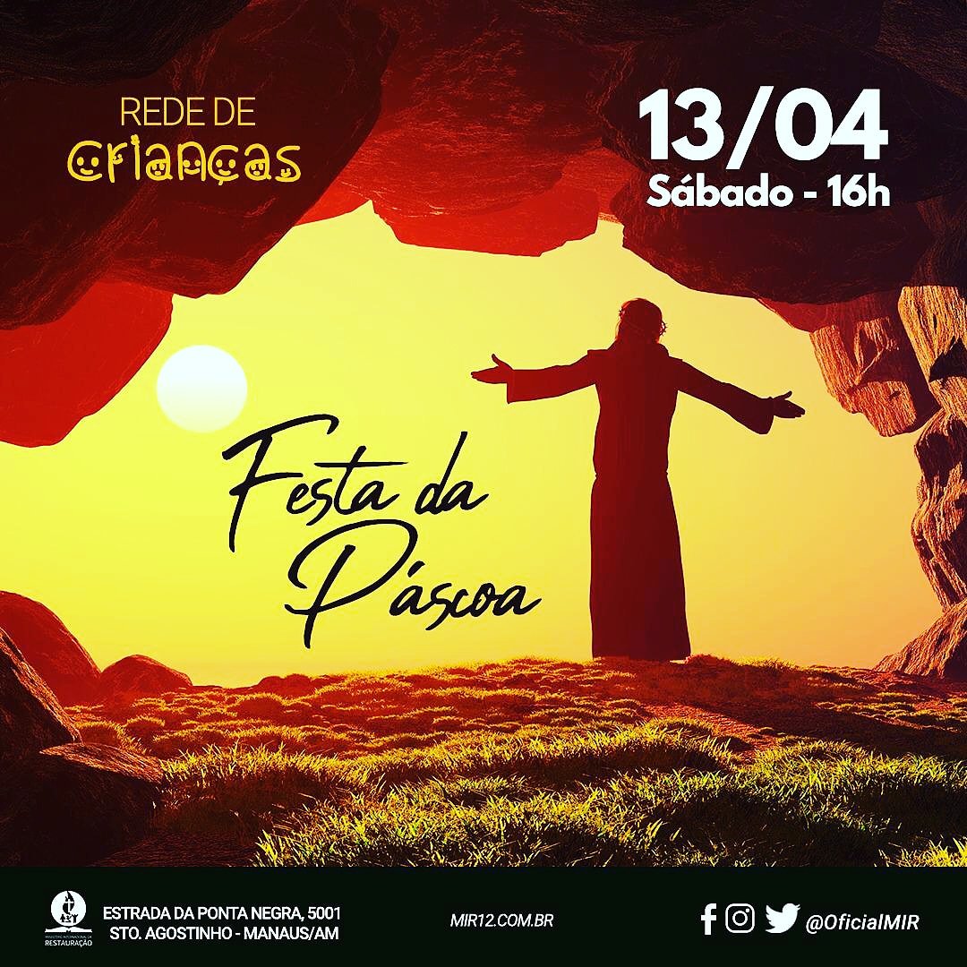 Vamos celebrar juntos, com muita alegria, ao Cordeiro Santo que morreu e ressuscitou por nós?
Te encontro lá, combinado?