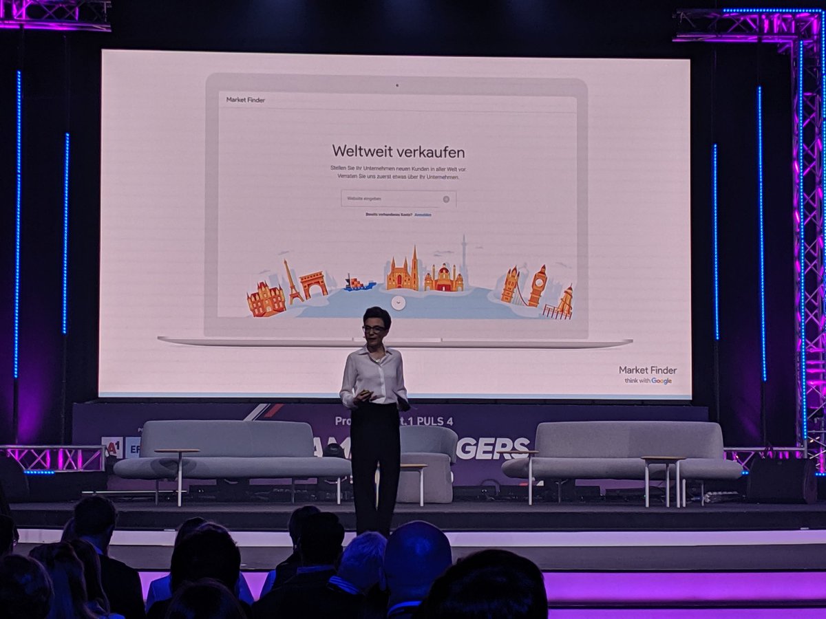 saemsonite's tweet photo. Spannende Insights in der Keynote von Google Austria 🇦🇹 Country Director Christine @Antlanger Winter zu "Local Success, on Global Scale" 🌍 @ #4GameChangers Festival Wien #MarketFinder 👉 https://t.co/vBhAtalmnW nun live in Österreich https://t.co/K4w5eAac8P