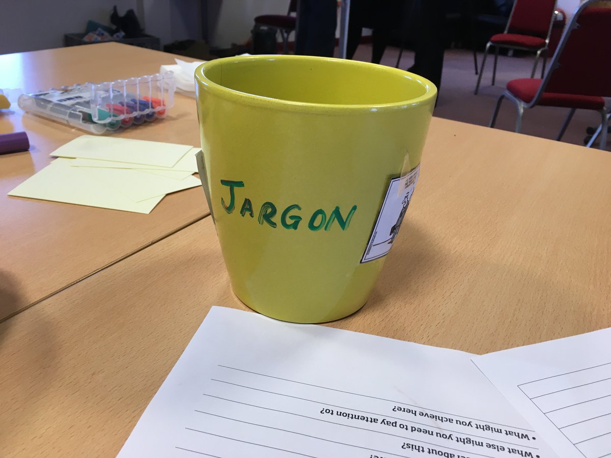 Love the idea of this jargon bin at today’s Wythenshawe and Northenden Neighbourhood Partnership Meeting