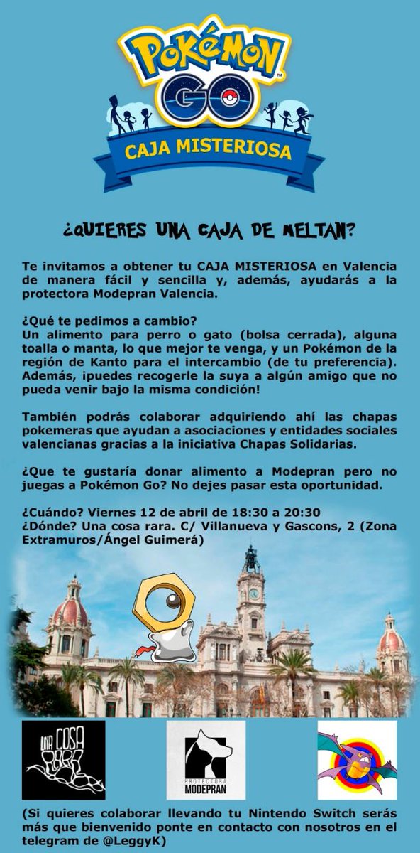 ChapasValencia's tweet photo. Chicos mañana estaremos ayudando a esta maravillosa iniciativa, asi que si no tenéis aun vuestra chapa acercaros para conseguirla tendremos stock de todas las que han salido hasta este momento (excepto beldum). ¡¡¡Y no os olvidéis de coger algo de comida para los peluditos!!! https://t.co/dbds0nubd0