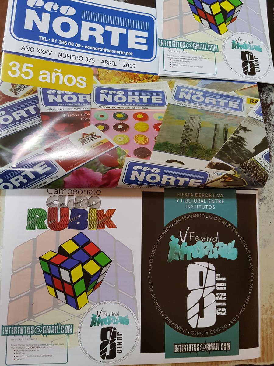 Gracias a #ecoNorte , la revista del barrio que en la edición de su 35 aniversario nos ha incluido en su contraportada. <a href="/intertutos/">Festival Intertutos</a>