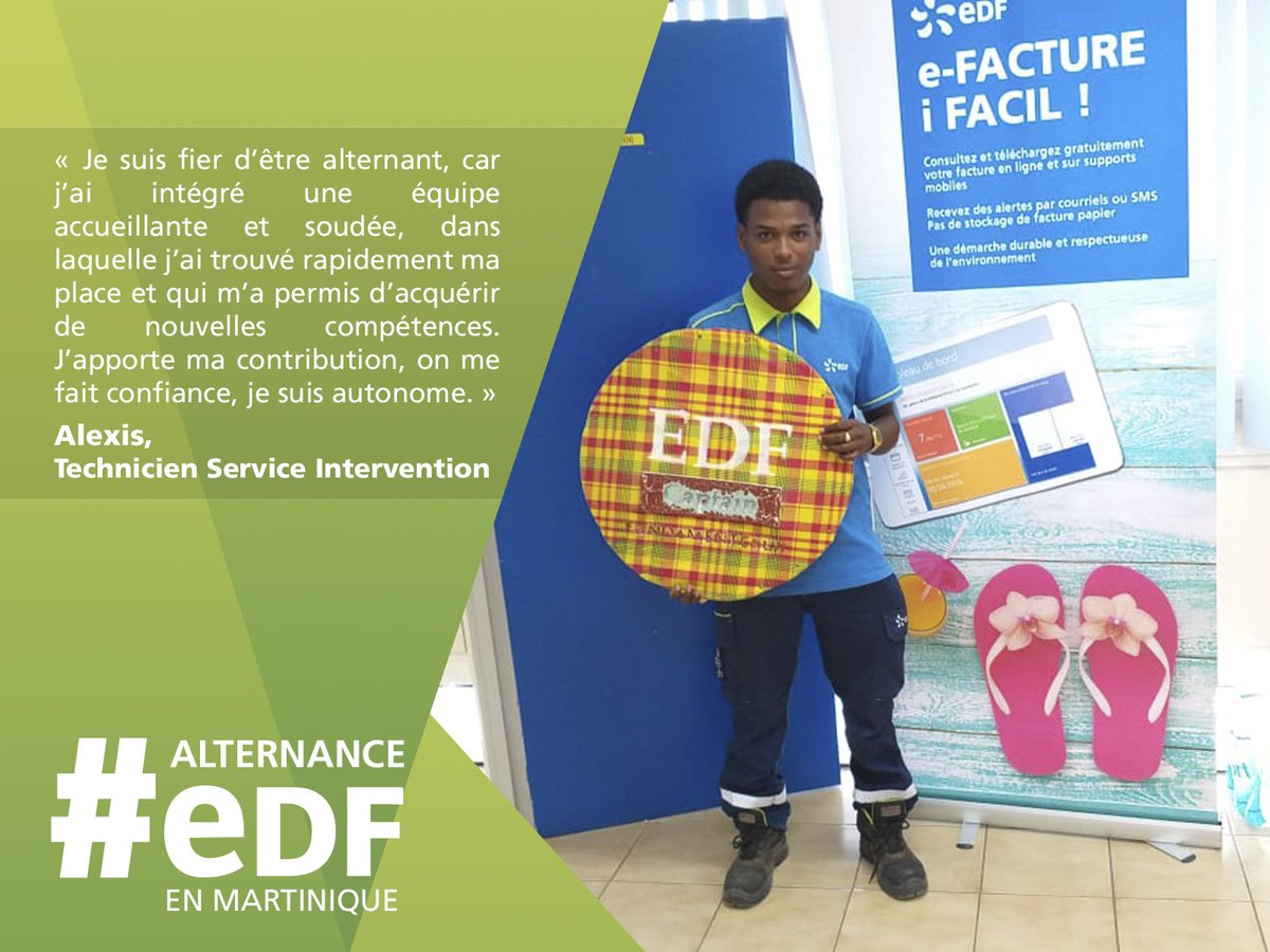Alexis, Technicien chez EDF en Martinique témoigne ! Toutes nos offres d’emploi et de contrat d’alternance sont disponibles sur notre site Internet, sur cette url : bit.ly/edf-recrute !