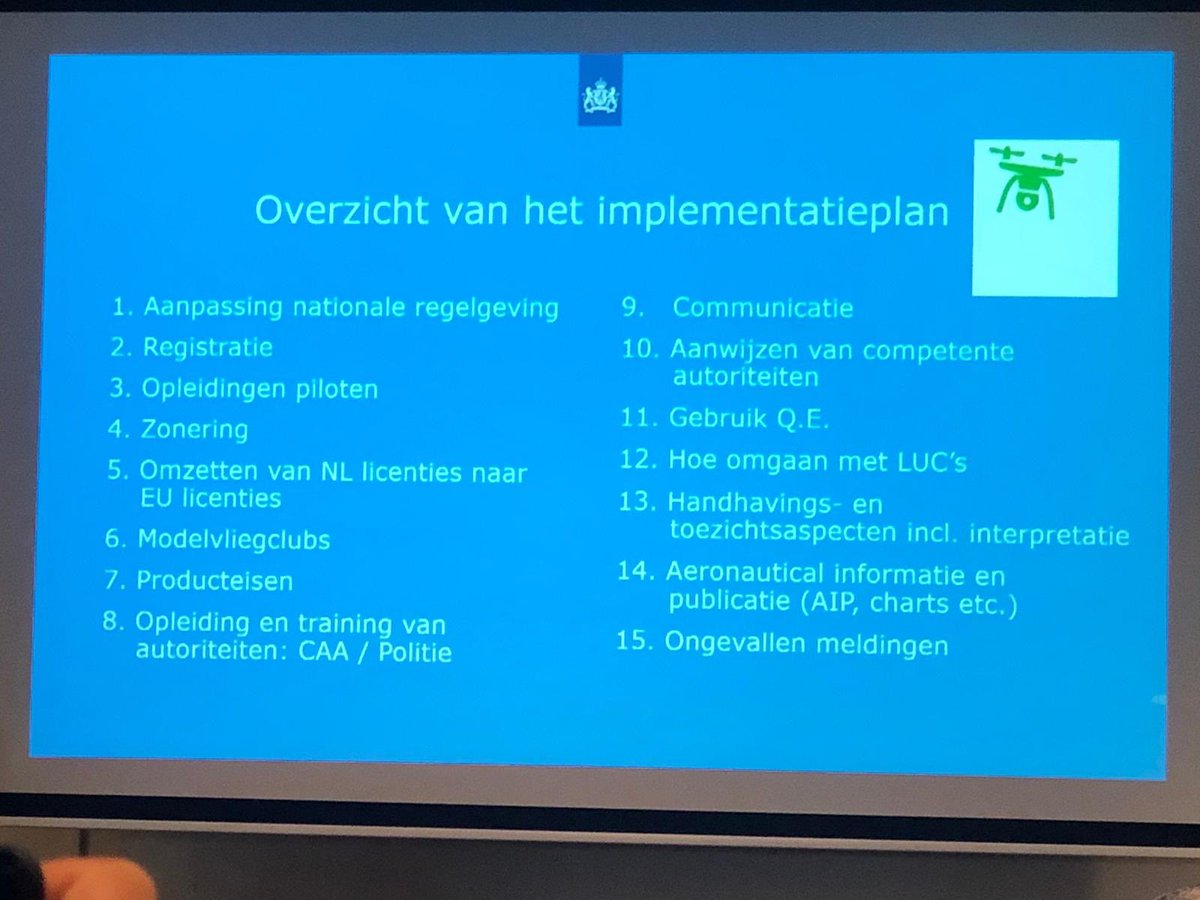 Nog meer mooi nieuws vanaf de door <a href="/MinIenW/">Ministerie van Infrastructuur en Waterstaat</a> georganiseerde kennisbijeenkomst ‘Europa open voor drones-kansen voor Nederland’: Snel meer mogelijkheden voor #testlocaties als Space53. Toezegging van Ministerie van IenW dat vooruitgelopen gaat worden op Europese wetgeving