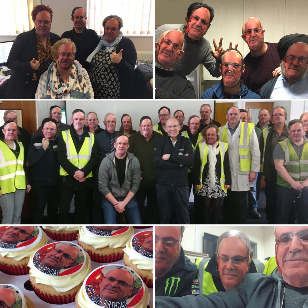 It’s a milestone birthday for our CEO, Steve Lane, who could be forgiven for being a little confused as all 270+ employees wore a mask of his face when he walked the factory floor this morning. We’re all enjoying a cake too! Many congratulations #60isthenew30 #Birthday #Rimstock