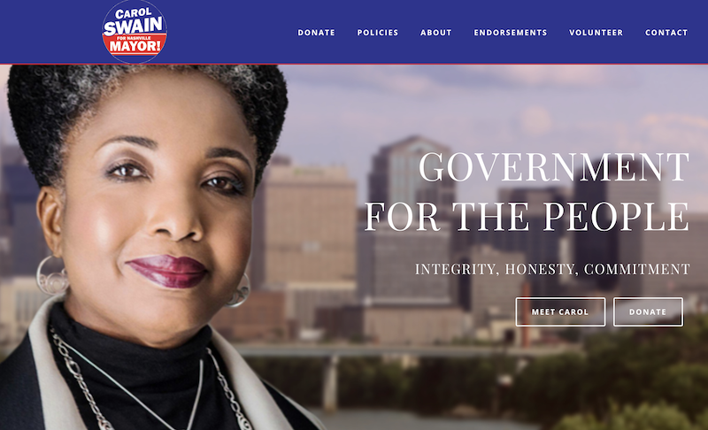 OutLoudNews's tweet photo. Nashville deserves a Strong Conservative Voice.
DR. CAROL M. SWAIN IS THAT VOICE!

WE MUST SUPPORT SWAIN FOR MAYOR,
DONATE HERE https://t.co/HPS6UtGOd6

@carolmswain @kwilli1046 @JewelsJones1 @Corp125Vet @RayPoetry @amvn90210 @MsAvaArmstrong @Blessttt @alicia45KAG @sgtbetsysmith https://t.co/HH9pl8xB3S
