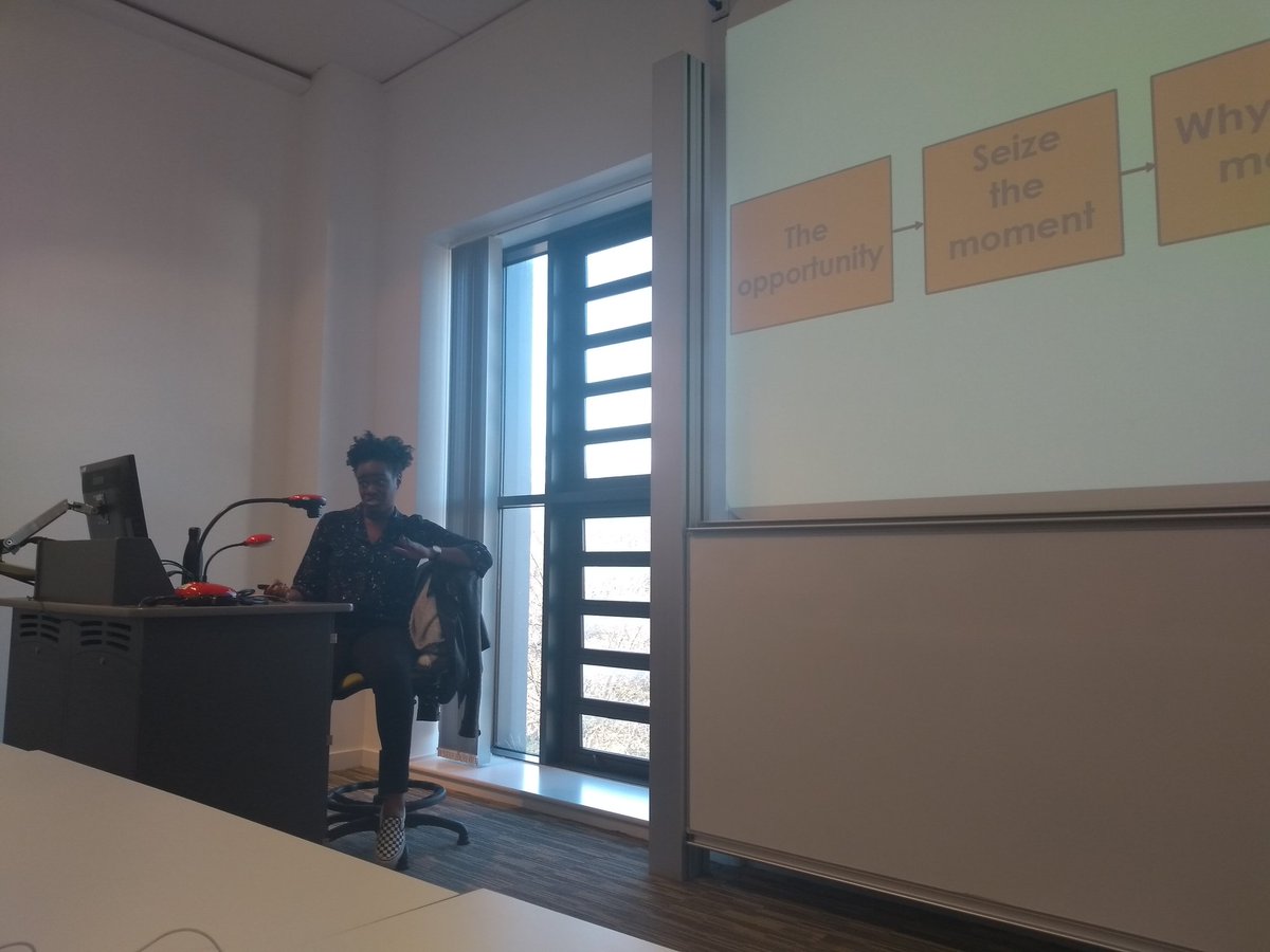 raceequality_BU's tweet photo. Thank you to @LTeesha for her fantastic talk yesterday on having the audacity, with practical steps to 'shoot your shot'! https://t.co/wS32vKmGWg