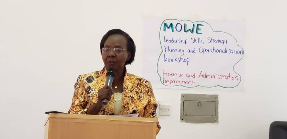 min_waterUg's tweet photo. #MWEworks: The Deputy Head of @mopsuganda Deborah Katuramu has addressed @min_waterUg Senior Management Members at the Retreat &amp; Leadership Training taking place at Mt. Elgon Hotel in Mbale district. #SMM. @StateHouseUg @HonKibuule @DrKitutu @okidi64 @MosesWatasa @UgandaMediaCent https://t.co/IJt7Ui63Vu