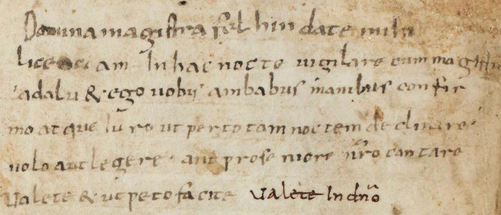 Sometimes, when working with manuscripts we get really, really close to people from the past. This is a story of a letter from a schoolgirl to her teacher, written probably sometime in the last three decades of the 9th century. A thread  #medieval  #manuscripts /1