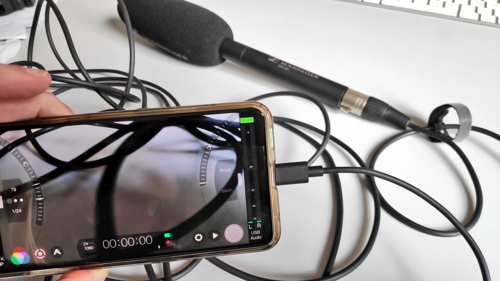 smartfilming's tweet photo. Tested the @Saramonic_intl USB-C to XLR adapter cable with a @Sennheiser_D MKE 600 on the LG V30 using @FiLMiCPro. Works! ππ https://t.co/z8ebLBmoP2