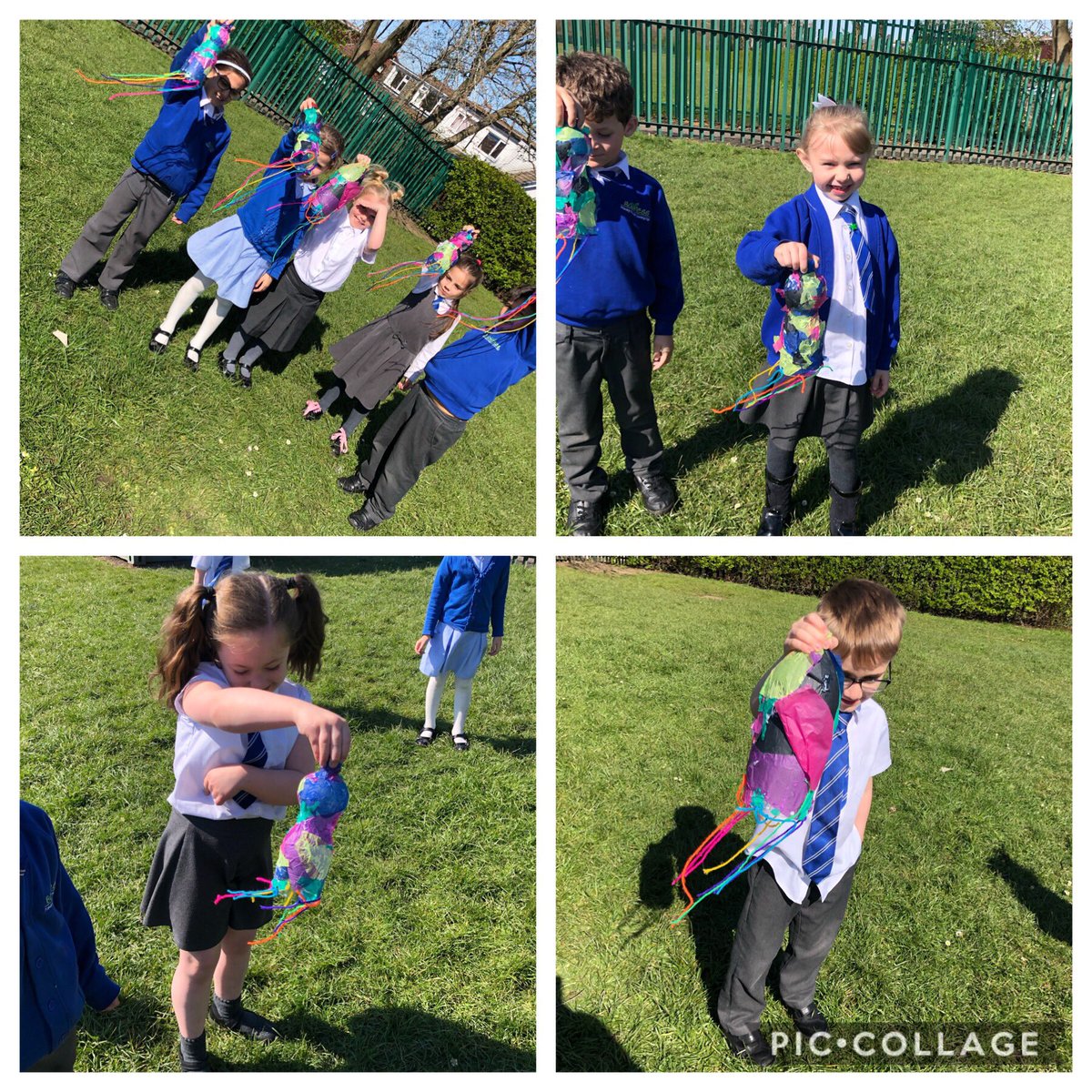 MissFryett's tweet photo. Yesterday Year 1 were investigating the weather, looking at the direction the wind blows in!🌬 we made predictions of whether we thought the strings on our wind socks would blow in the same or opposite direction of the wind! @Bowness_Primary https://t.co/l3Azxcp4mc