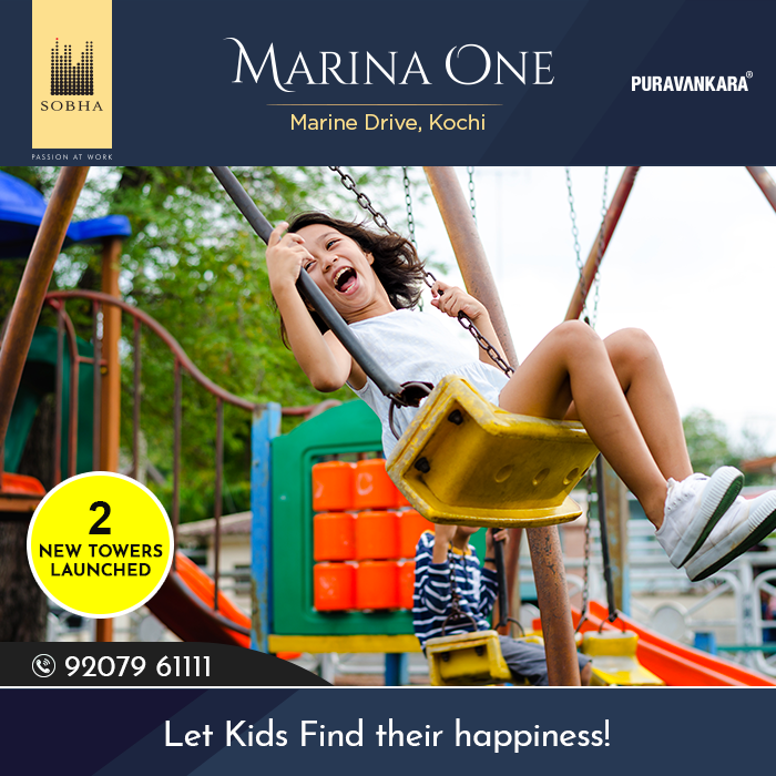 KochiMarinaOne's tweet photo. Let the kids come out, meet each other, mingle and make friends! Kid's Play Area at Marina One is equipped with highly advanced features.
WE HAVE LAUNCHED TWO NEW TOWERS. BOOK @ SPECIAL LAUNCH PRICE. Visit Marina One Experience Center to get an understanding of all the amenities. https://t.co/W9i5SEXzsq