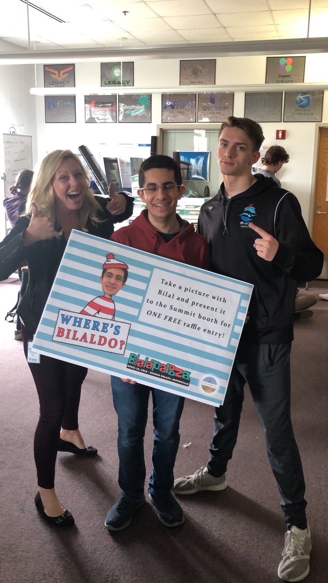 NVSummitCorp's tweet image. Come out tomorrow to the Neuqua Tradeshow during your lunch period and support summit! Feel free to snap a picture with Bilal and tweet it, don’t forget to mention us! #ReachNewHeights