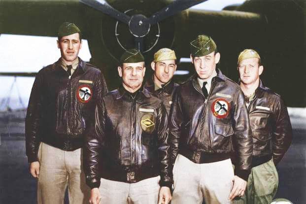 hcwkly's tweet photo. Final toast to local legend...

Richard “Dick” Cole (second from right) died Tuesday, April 9 at 103, and was the last of the Doolittle Raiders.“Lt. Col. Dick Cole reunited with the Doolittle Raiders in the clear blue skies today,” said Secretary of the Air Force Heather Wislon. https://t.co/3z0Peo8uBs