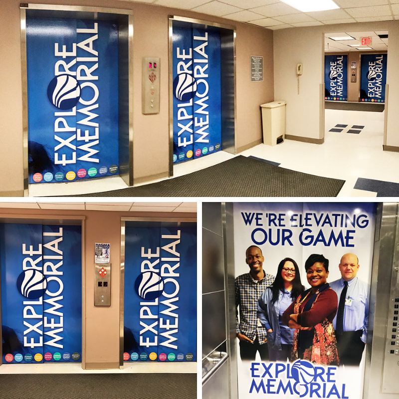 streamlineBFLO's tweet photo. When Niagara Falls Memorial Medical Center was looking to make a statement, we delivered! Check out these vibrant #elevatorwraps! #streamlineyourbrand https://t.co/3U098PCFwx