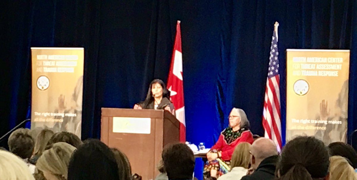 Faymus1's tweet image. Six Nations was the first to implement the VTRA process in Canada. Miigwech for your teachings about how your community agencies work together against domestic violence and supporting members during tradgedy. Trauma should not be normalized. @WikyBoardEd #nactatr