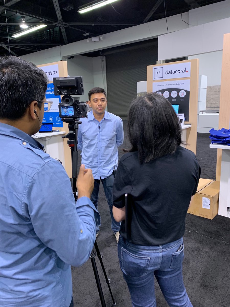 datacoralhq's tweet image. Our CEO being interviewed by AWS and he is telling the #datacoral story #AWSSummit #dataprogramming #datascience