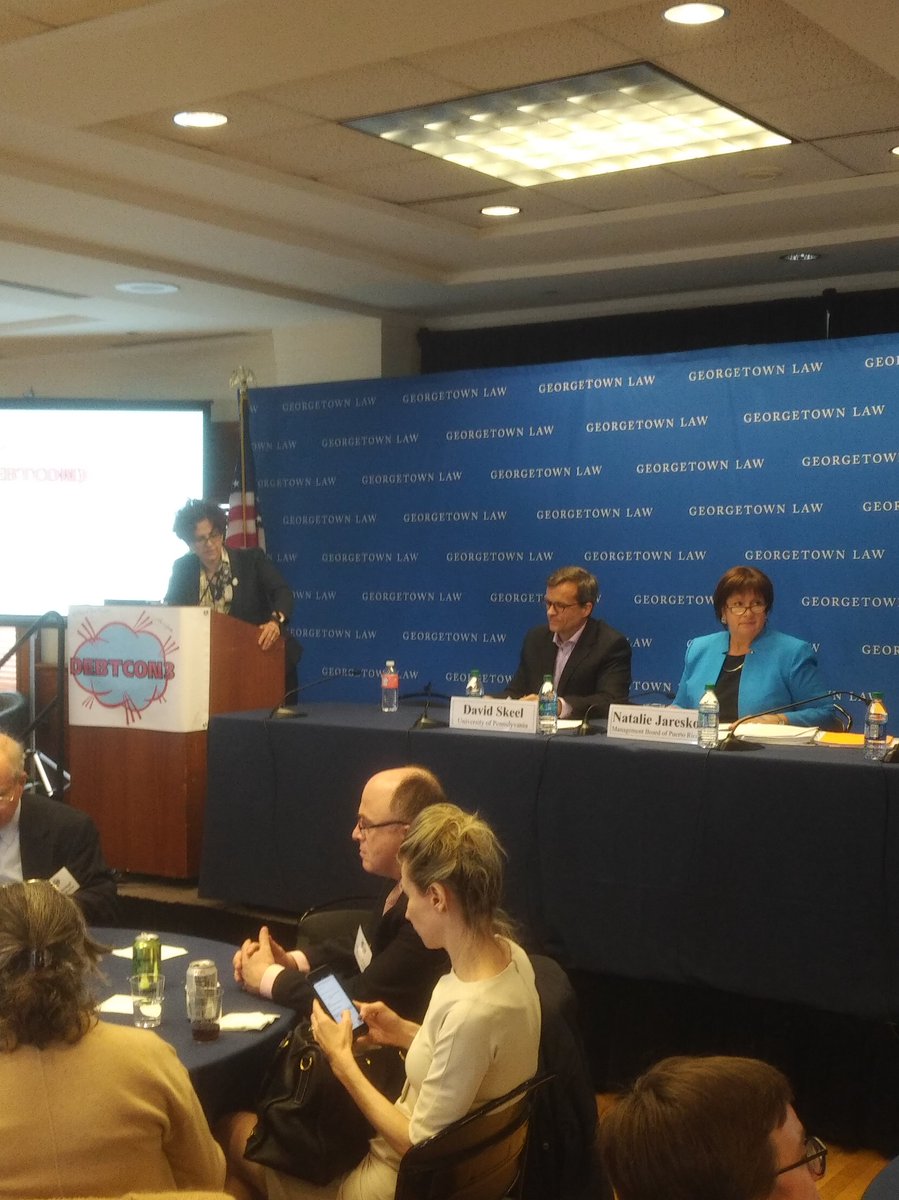 Eric_LeCompte's tweet photo. #DebtCon3 focuses on #PuertoRico. @njaresko @daskeel @AGelpern take the stage. #tackledebtcrises https://t.co/F3MJf1DGe1