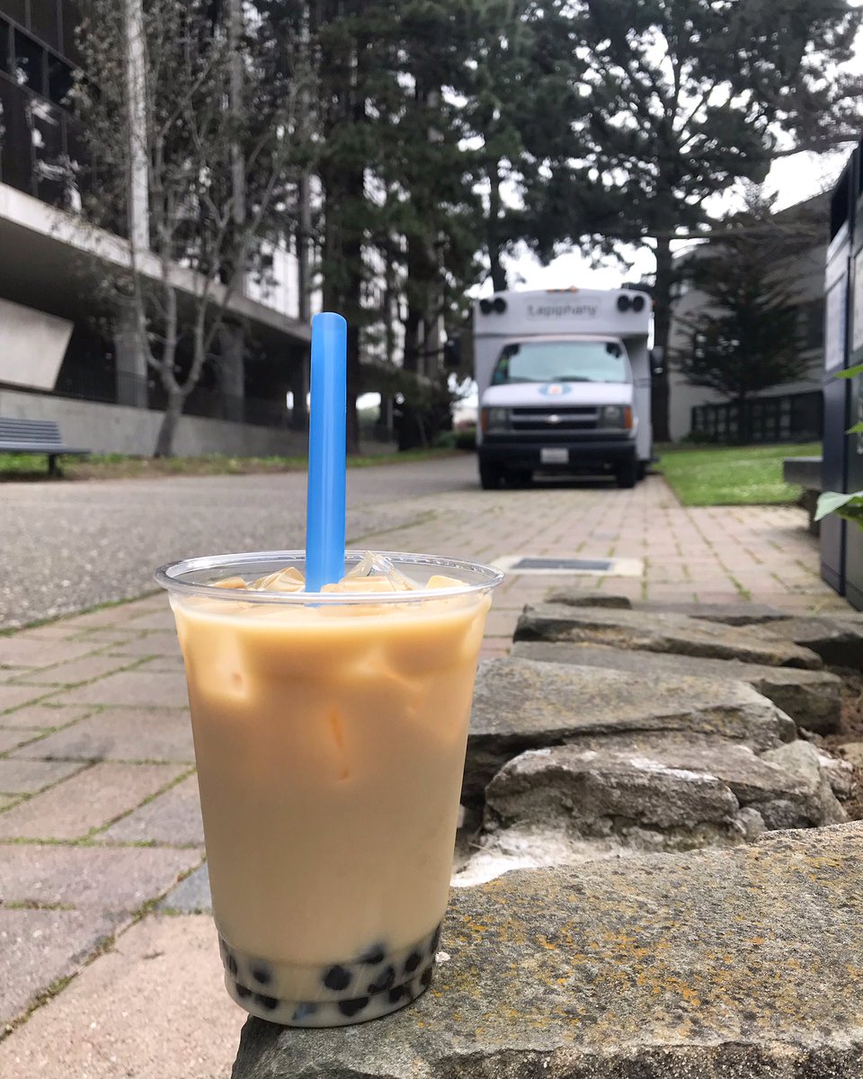 tepiphanylgc's tweet photo. Guess who’s back at SF State?! Out in front of Hensill Hall... serving up your fave boba drinks + @lilgreencyclo savory goodies 11am-2:30pm! @SFSUGatorGroup https://t.co/5kkOFSi7UE