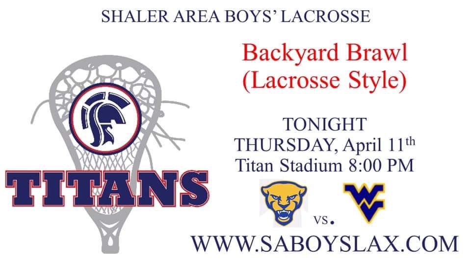 The boys are seeking their first win tonight against South Fayette at 6 make sure you stay and watch @pittlacrosse take on <a href="/WVULax/">WVU Men's Lacrosse</a> at 8!! 🔛🔝🔜
