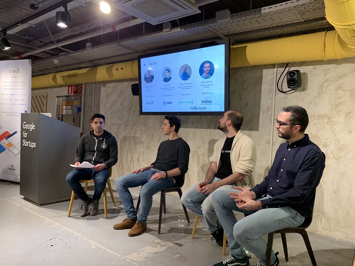#mobilegrowth by <a href="/branchmetrics/">Branch</a> with <a href="/cabify_espana/">Cabify España</a> <a href="/Spotahome_ES/">Spotahome</a> &amp; <a href="/Telefonica/">Telefónica</a>. If only it was in English I’d understand 100% 😅