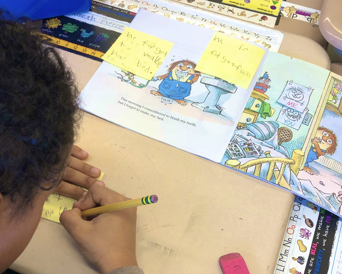 MsMaryMaloney's tweet photo. Closely reading our stories looking for details that teach us all about our characters! #GlenCovePride @GCSD_ELA @melaniearfman https://t.co/wDULVEgP6G