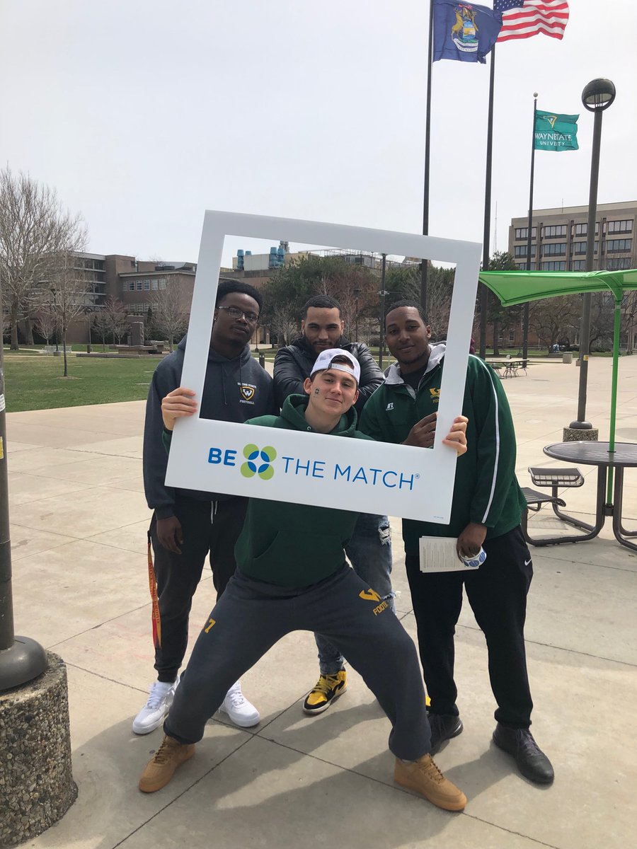 Wayne State Football doing great work. ⁦<a href="/TalleyBoneMarro/">Andy Talley Bone Marrow Foundation</a>⁩   #BeTheMatch