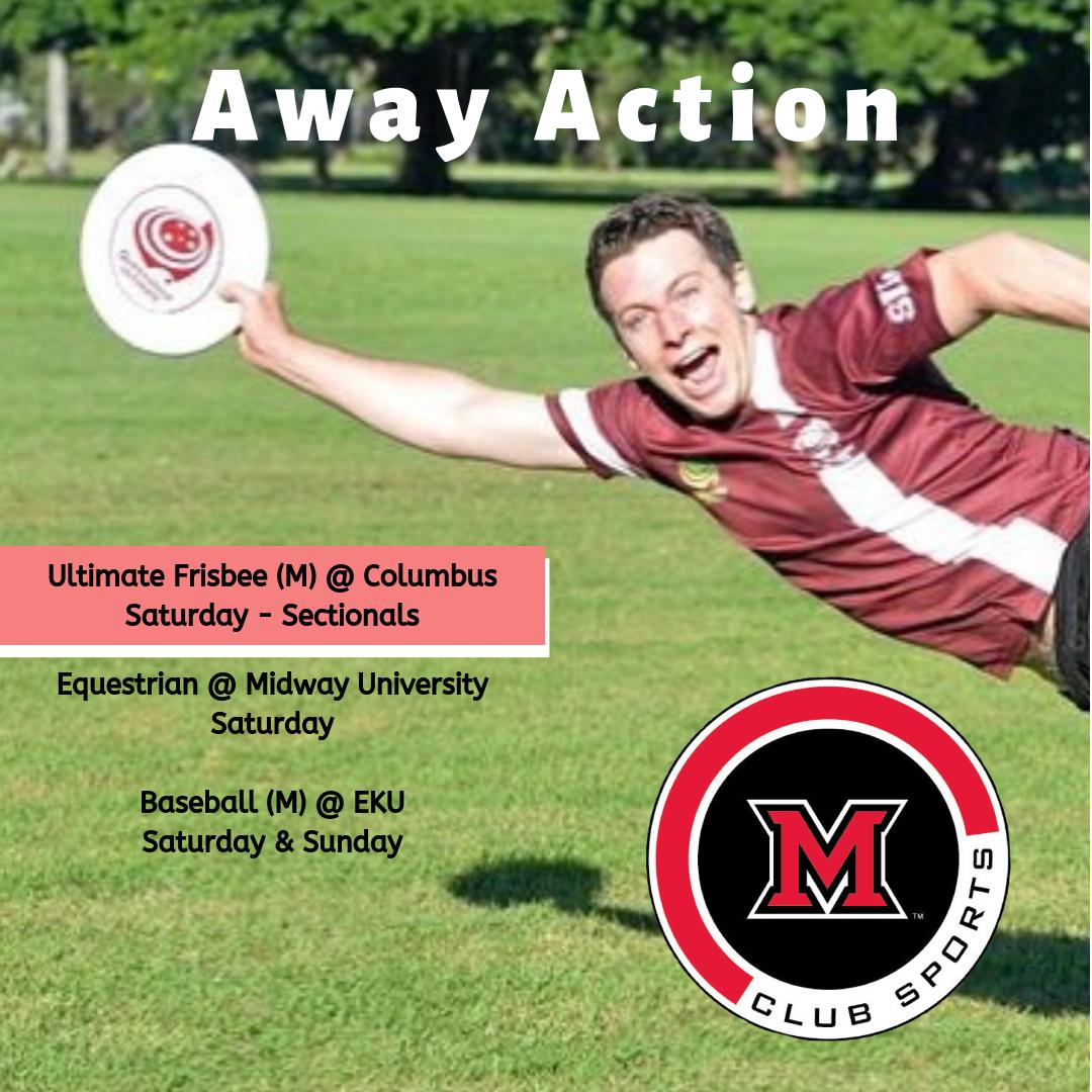 Along with all of our team competing in nationals, we also have away action including @Miami_Boogiemen as they compete in sectionals this weekend in Columbus. Good luck to all Miami teams competing this weekend all around the US! #MiamiUniversity #MiamiClubSports