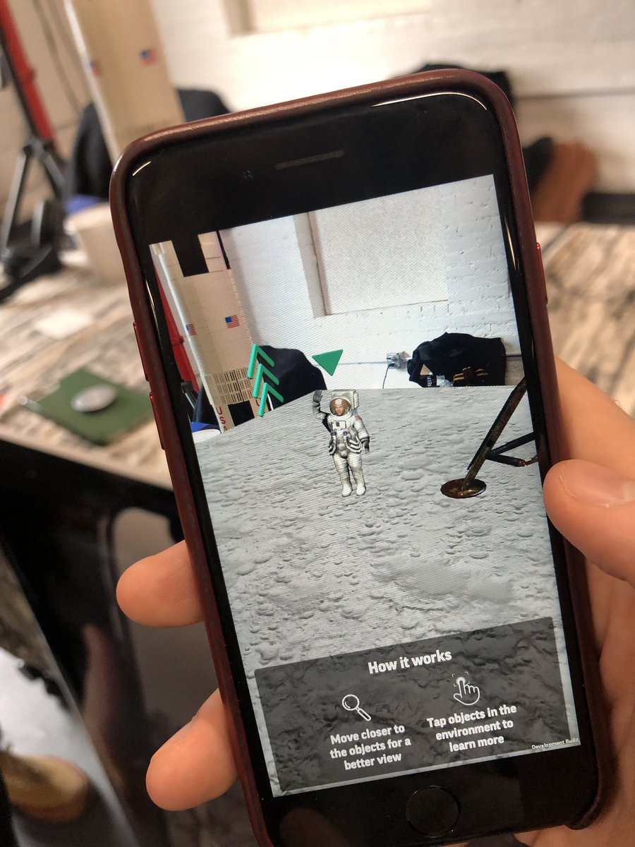 Matt_MacVey's tweet photo. AR and A-Frame in this object mystery game from https://t.co/oUAX0Dy3NS Also a very cool AR NASA storytelling demo from @svaixd students for the AP. Lots of great demos this morning at @therlabnyc organized by @nycmedialab https://t.co/ZmQDXmqhEg