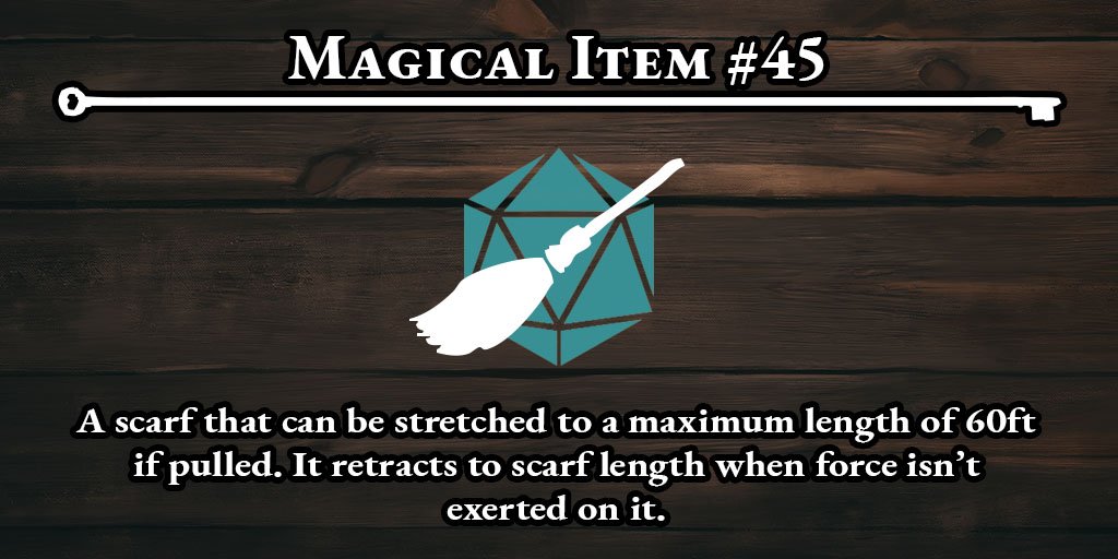 QuestChests's tweet photo. Rope is for dopes, bring a scarf instead! 

What’s Next: What does the scarf look like? Is it cozy?  How much yarn is this thing actually made out of?

#DnD #DnD5E https://t.co/LalbxGL9ix