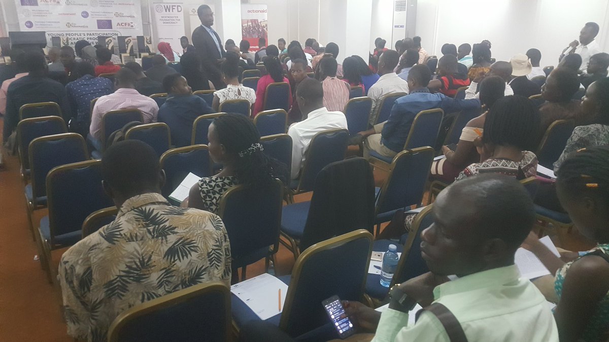 Codongtho's tweet image. A packed house of young people ready to listen to and engage with Prof PLO Lumumba on Politics, Money and Inclusion  #ugelectionmoney, #campaignfinancereforms, #domesticateacdeg, @AcfimUg @WFD_Democracy, @EU_commission