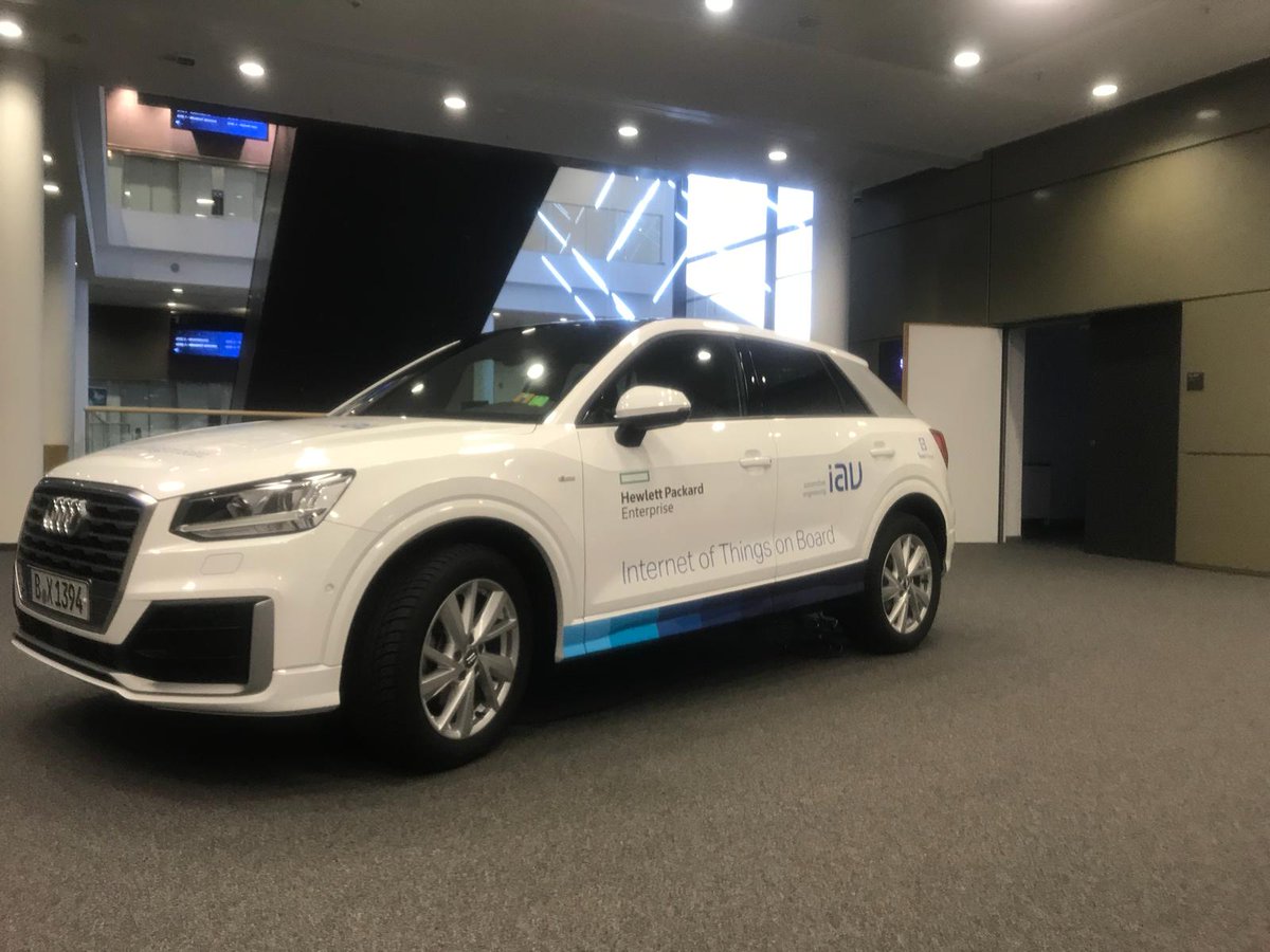 SyntaxSystemsDE's tweet photo. Hyper connected car can sense the world around it and send data to @HPE_DE @IAV_de #IoT platform. #CID19 https://t.co/ZaM0leNjX5