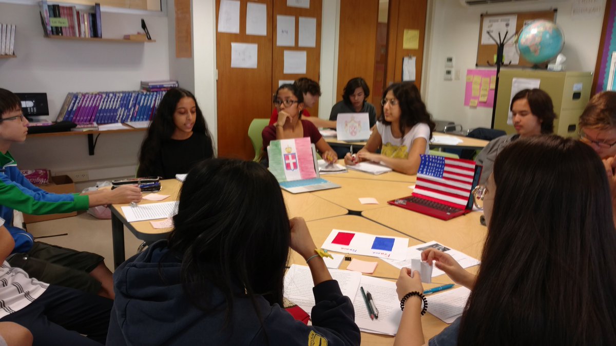 Naomi_Barbour's tweet photo. #MultilingualLearners taking part in a mock Paris Peace Conference in @FParma's class, using all their negotiating skills, both in written and spoken format. #aelpd #aelincoln #HSLangAndLearning @Ms_Poirot https://t.co/mZ1IPQLolN