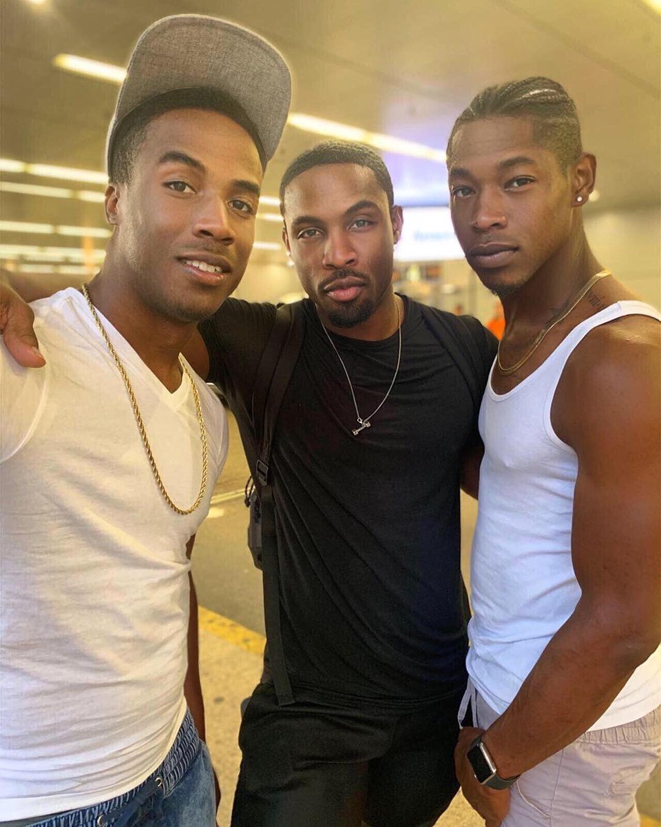 TreyDonDaily's tweet photo. Trey Donovan, DeAngelo Jackson and Domino Star yesterday in Miami. @MarqDB @TreyDonovanXXX https://t.co/6kGCOPmjow
