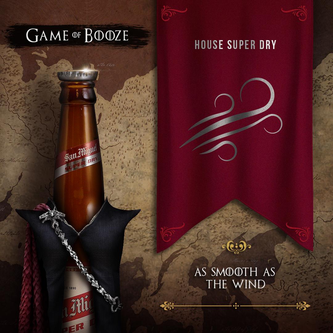 Quieter than a whisper, softer than silk, as smooth as the wind. When the battles come, you know who will win. #SanMiguelSuperDry #ForTheBeerThrone