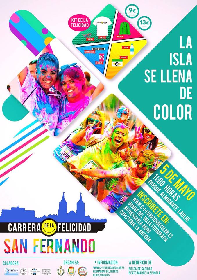 franromero1972's tweet photo. La Carrera de la Felicidad volverá a teñir La Isla de color el próximo 5 de mayo. Esta carrera no competitiva recaudará fondos para la Bolsa de Caridad Beato Marcelo Spínola https://t.co/WwlEebqeWr #LaIslaQueQueremos #SomosUnEquipo https://t.co/Cw9NuSz2km